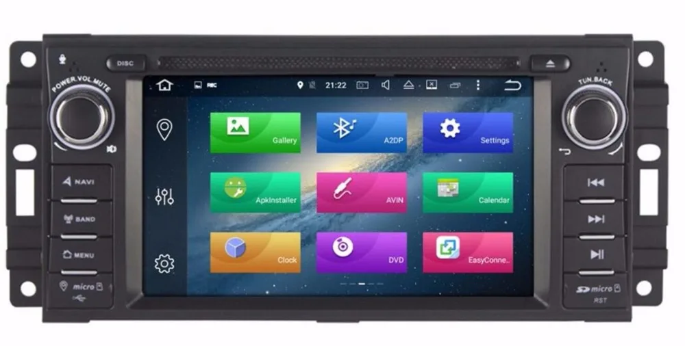Sale 2 din Auto Radio Android 8.0 Car DVD Player For Chrysler 300c jeep Compass/Dodge/RAM/Grand Cherokee Wrangle GPS Navi Head Unit 3
