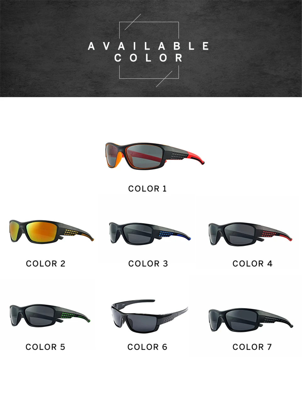 ALIKIAI new  Men and women HD Sunglasses Polarized Glasses Outdoor Sport UV400 Proof Sun Glasses Eyewear Oculos Male (6)