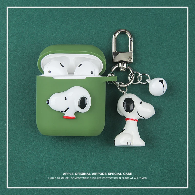 

Cartoon Dog Pendant Silicone Wireless Bluetooth Earphone Case For Apple AirPods Silicone Headphones Cases