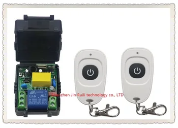 

latest AC220V 1CH Wireless Remote Control Switch System Receiver &2pcs one-button white waterproof Remote 315mhz/433mhz
