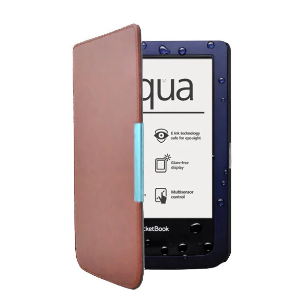 Тонкий кожаный чехол для PocketBook aqua(640) 50 шт./лот