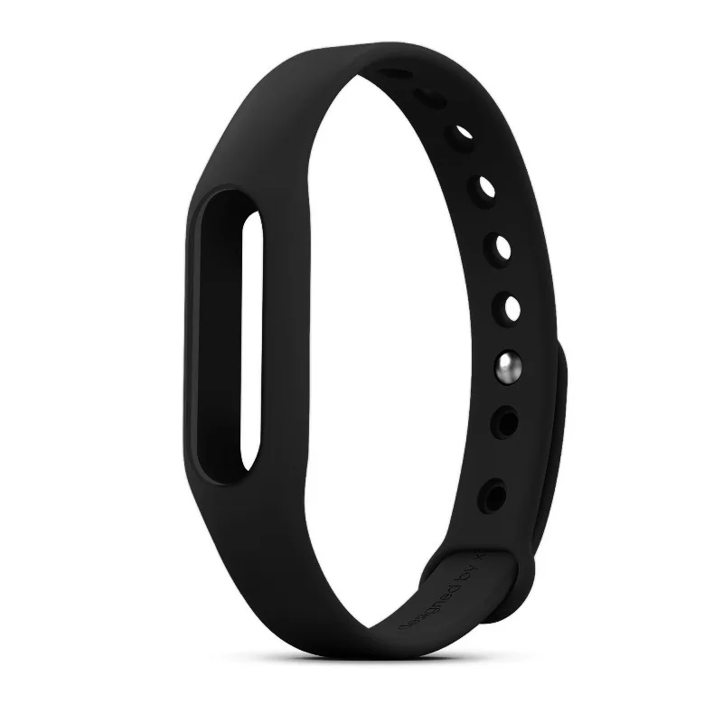 Xiao mi band 1& 1S силиконовый браслет ремешок для mi Band аксессуары для смарт-браслета сменный смарт-браслет ремень 8 цветов - Цвет: Черный