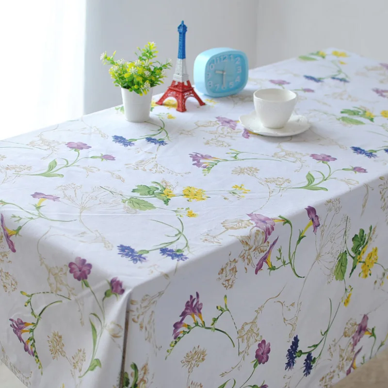 Modern European style Pastoral cotton canvas table cloth tablecloths