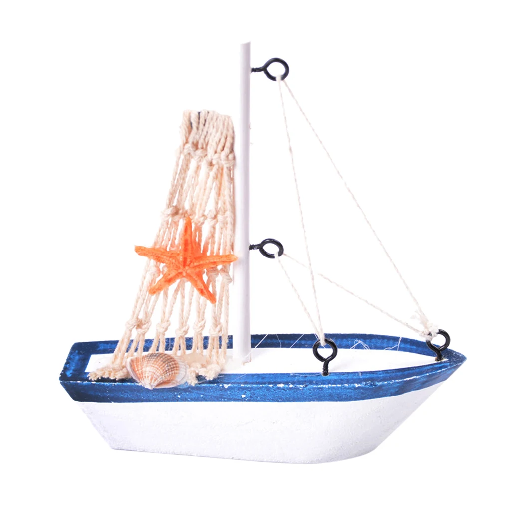 Ретро деревянная лодка в средиземноморском стиле модель морское украшение игровая коллекция карт