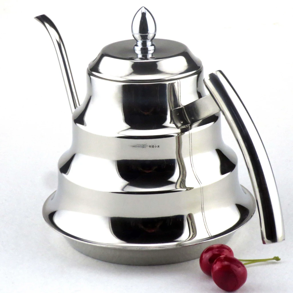 Coffee Drip Stainless Steel Kettle Tea Pot Maker Infusion Gooseneck Golden, Silver - Цвет: Silver