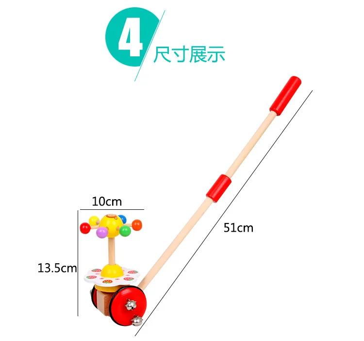 Деревянные ходунки для малышей животных одного стержень спиральные тележки Уокер Дети puzzle игрушки раннего развития детские игрушки