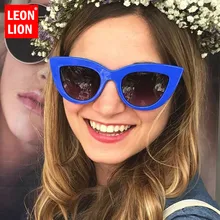 LeonLion 2018 Candies Cateye Gafas De Sol para mujer De lujo De plástico Gafas De Sol Street Beat Vintage al aire libre Oculos Gafas De Sol UV400