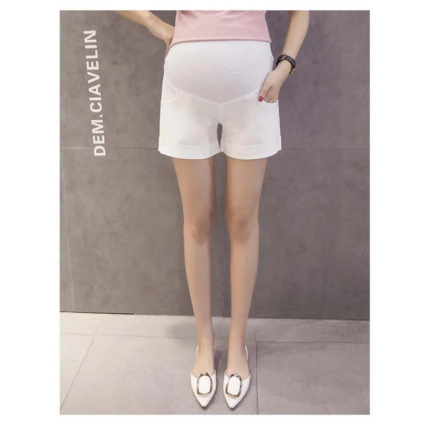 Новые женские шорты для беременных с высокой талией на весну и лето, шорты в полоску для беременных женщин, короткие брюки M/L/XL/трусики xxl