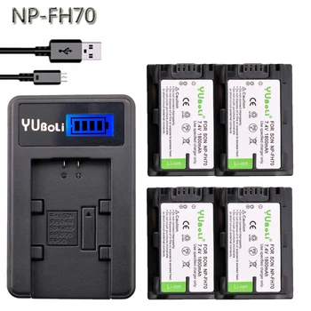 

4PCS 1800mAh NP-FH70 NP FH70 NPFH70 Battery + LCD Battery Charger For Sony HDR-CX12E HDR-CX7E HDR-SR10E HDR-SR12E/SR11E