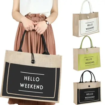 

Women Ladies Large Linen Handbag Shoulder Bag Cross Body Tote Shopping Satchel Shoulder Bag Organizer Storage Pouch Toiletry