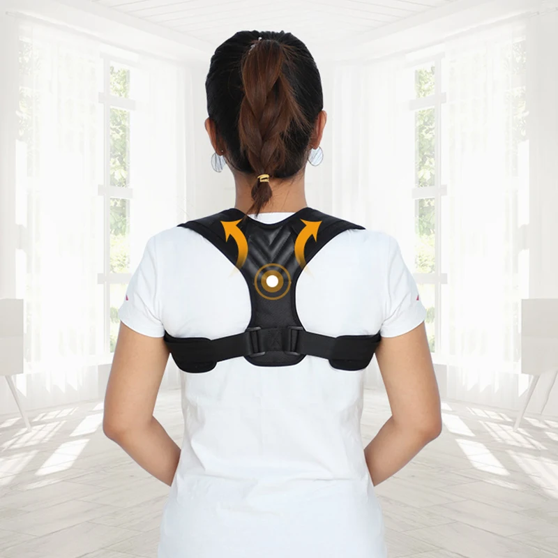 

Adjustable Back Posture Corrector Clavicle Spine Back Shoulder Lumbar Brace Support Belt Posture Correction Prevents Slouching