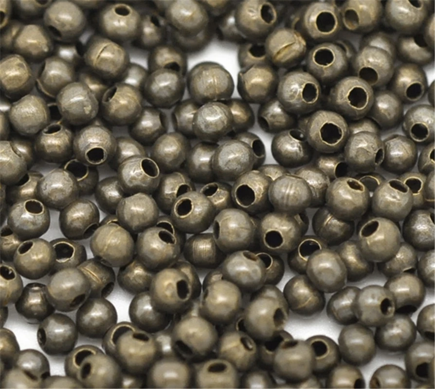 DoreenBeads 3000 круглые бусины-разделители бронзового тона 2 мм (B15066) yiwu | Украшения и