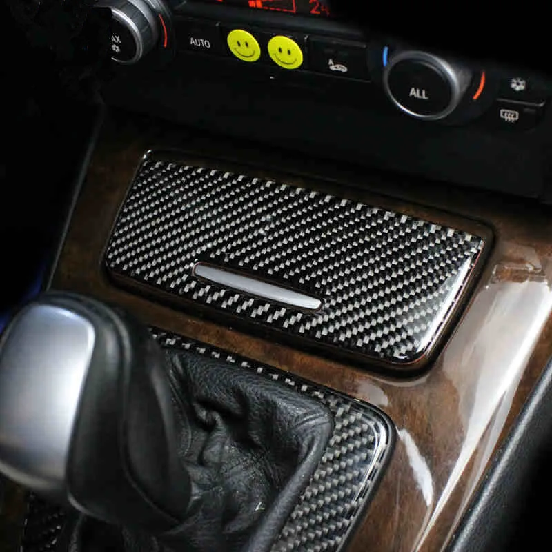 

Carbon fiber Cigarette lighter Panel Decoration cover trim For BMW 3 Series E90 E92 320i 325i 2005-12 Car Styling