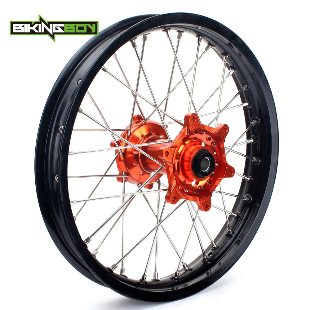 BIKINGBOY MX Offroad Мотокросс 2" 19" полный набор спереди и сзади обод колеса концентратора 36 спиц с мост рукавом для KTM 350 EXC-F 16