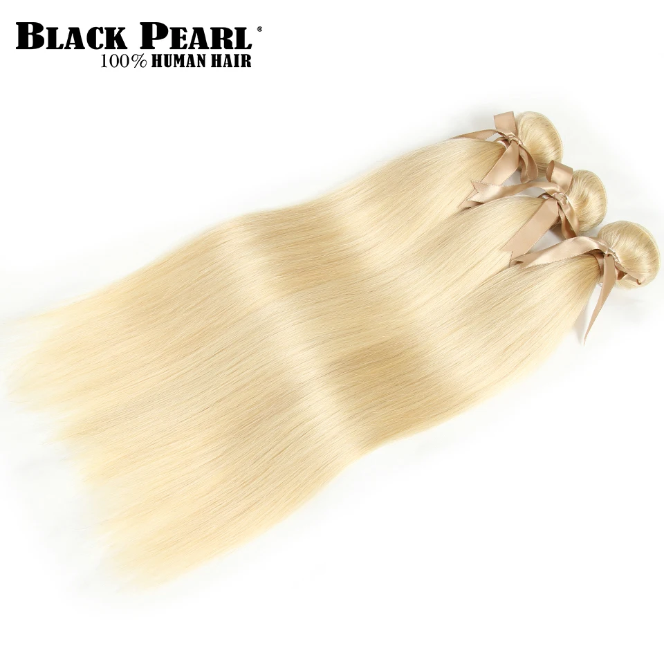 Black Pearl 613 Honey Blonde Bundles brazilian Straight Hair Weave 100% Remy Human Hair Extensions 613 Bundles