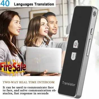

T6 Portable Smart Language Translator Two-Way Real Time Intercom 40 Languages Translation Support Voice Text Translation 3E05