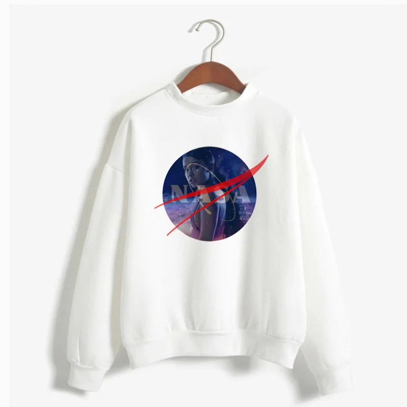 Ariana Grande Crewneck Space Sweathirt женские 7 колец толстовки с длинным рукавом Одежда с музыкальными принтами Топ женские толстовки пуловер - Цвет: 10