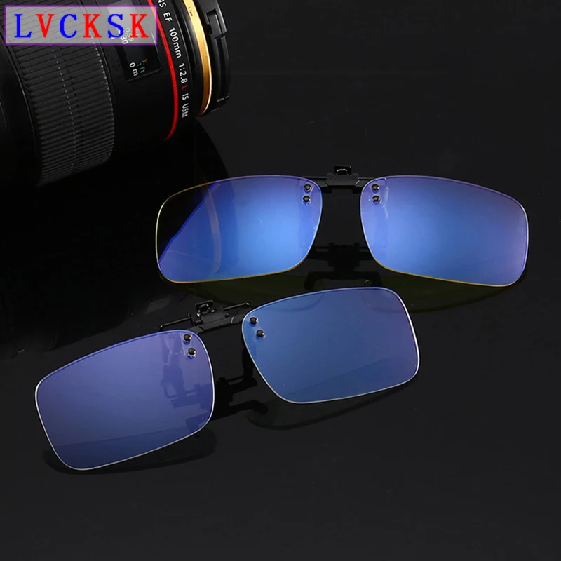 

Blue light blocking Glasses Anti blue Ray Clip On Eyeglasses Near-Sighted Myopia Night Vision Computer Gaming Clips Lens A3