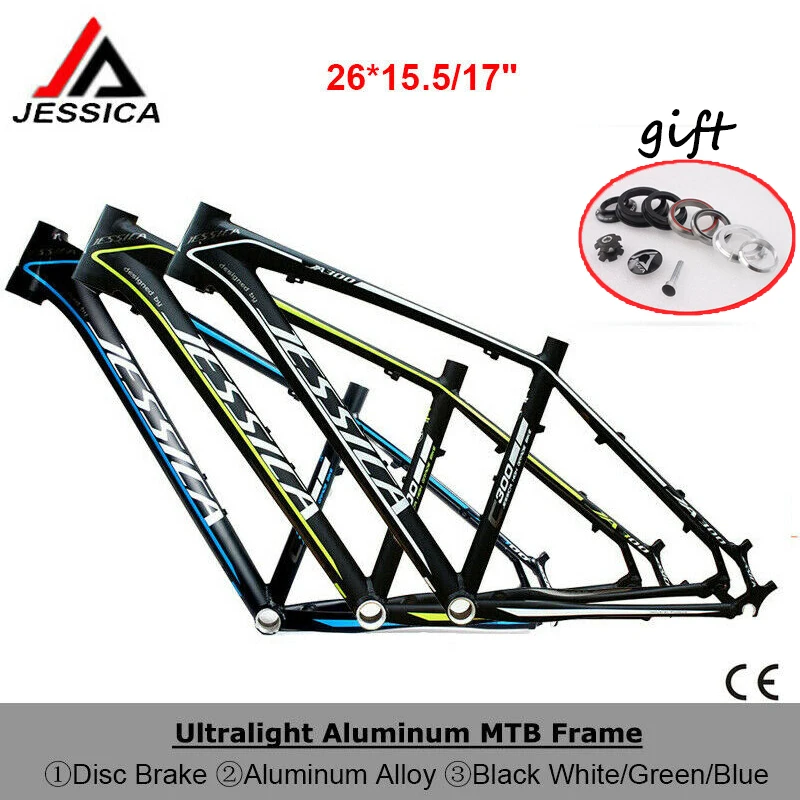 US MTB Bike Frame set BB68 44-56mm Tapered Tube 135mm Aluminum Frame 26*15.5//17/"