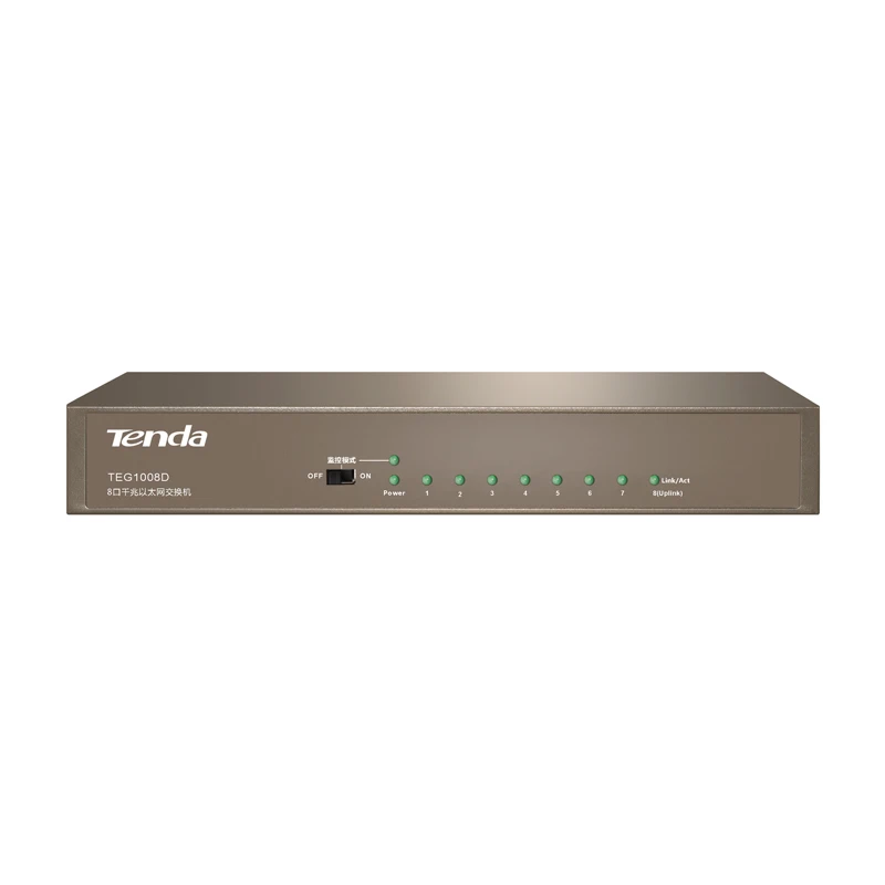 Tenda TEG1008D 9 Порты Gigabit Ethernet, 10/100/1000 Мбит коммутатор для интернет-сети, Auto MDI/MDIX