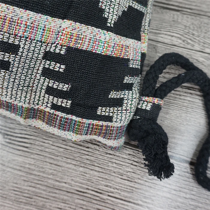 2022 Women Fabric Backpack Female Gypsy Bohemian Boho Chic Aztec Ibiza Tribal Ethnic Cottage Soft Brown Drawstring Rucksack Bags