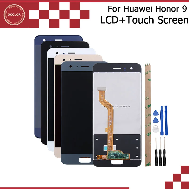 ocolor For Huawei Honor 9 LCD Display And Touch Screen Assembly Repair Parts 5.15 Inch With Tools +Adhesive | Мобильные телефоны и
