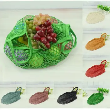 

NEW 1PC Reusable String Shopping Grocery Bag Shopper Tote Mesh Net Woven Cotton Bag Hand