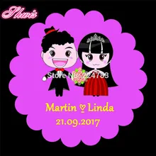 100 шт. пользовательские Наклейки Свадебный Наклейки matrimonio свадебной украшение для партии праздников Свадебные Сувениры