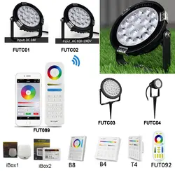 MiBOXER 6 W 9 W 15 W RGB + CCT Светодиодный свет лужайки Водонепроницаемый IP65 DC24V AC 110 V 220 V наружного освещения сада FUTC01/FUTC02/FUTC03/FUTC04