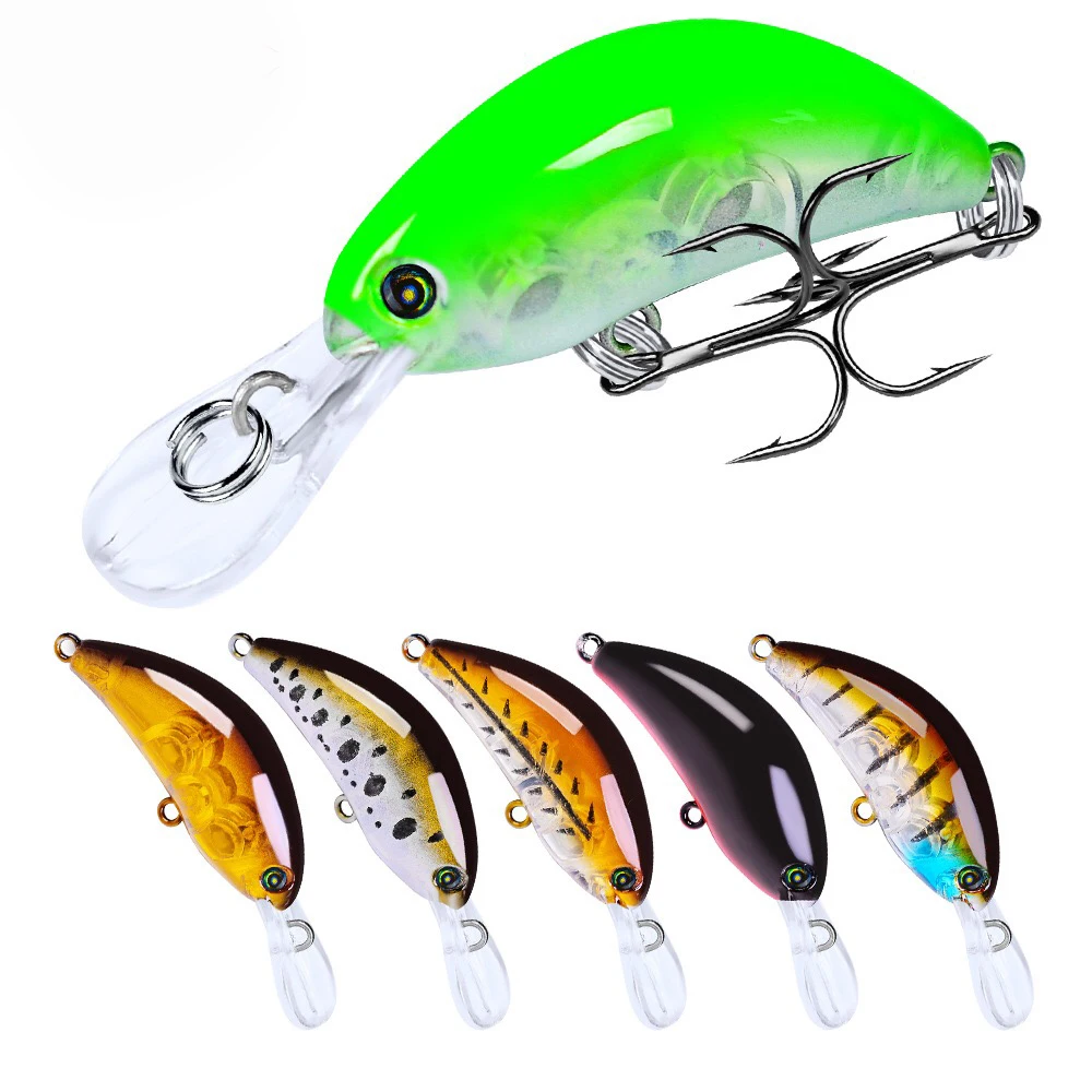 

Evil 1pcs 5.5cm 5g Minnow Fishing Lures Hard Bass Baits 3D Eyes Artificial Crankbait Treble Hook Trout Pesca Tackle Lure
