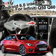Android GPS navigation box for Infiniti Q50 Q60 video interface box with Carplay youtube quad core waze yandex rear view