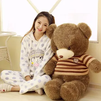 

Big Size 4color 60/80/100 Plush Toys Cute Teddy Bear Pillow Glow In The Dark Gift Stuffed Children Soft Animals Freebie Birthday