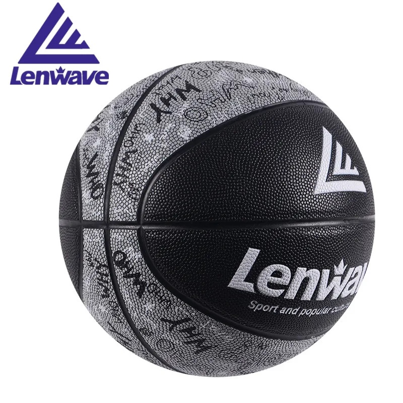 

High Quality Non-slip Official Size 7 Black PU Leather Basketball Ball Wear-resisting Basketball For Team Training Match Sports