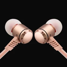 Qijiagu металлические наушники-вкладыши гарнитура проводное управление стерео звук с микрофоном спортивные наушники для xiaomi PC MP3 MP4 розовое золото