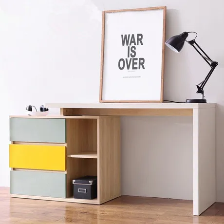

Computer Desk office desk home table Furniture Solid wood notebook desk soporte notebook bookcase storage rack ordenar cajones