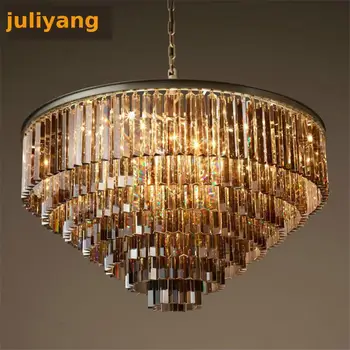 

Simple Round European crystal chandelier lighting atmosphere living room dining room villas engineering lights
