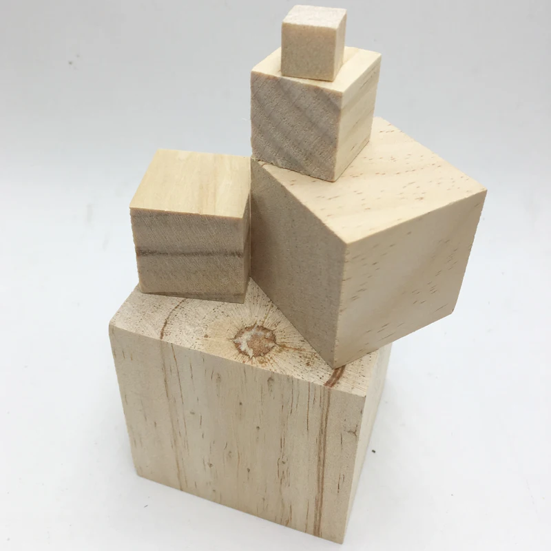 1,"(40 мм) 4 см деревянные кубики DIY необработанные квадратные деревянные кубики блоки бусины для украшения