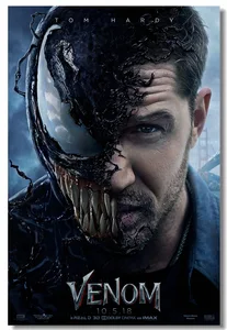 Custom Canvas Wall Mural Marvel Venom Poster Venom Tom Hardy Wallpaper Office Wall Stickers Cafe Dining Room Decorations