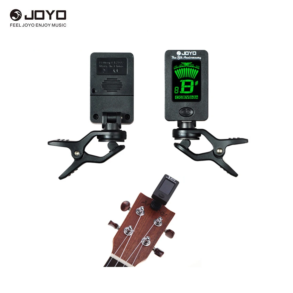 

JOYO JT-01 360 градусов Поворотный чувствительной Мини цифровой ЖК-дисплей клип на тюнер для бас-гитары скрипки укулеле гитара ra запасные части