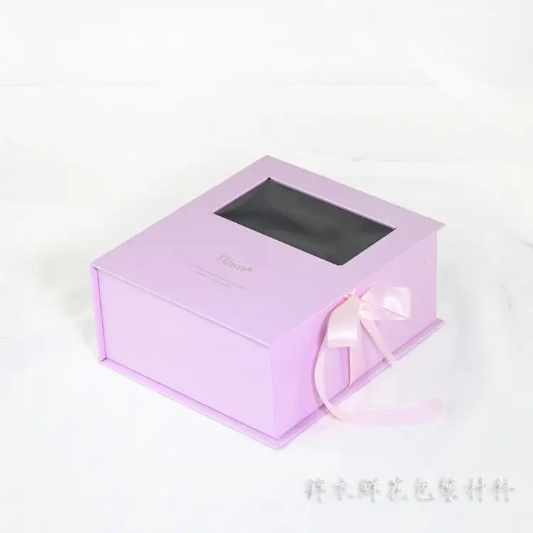 Полуоткрытое окно позолота и переворачивание Подарочная коробка Цветы Подарочная коробка мыло цветок подарочная коробка сюрприз Подарочная коробка цветы коробка концессии - Цвет: Розовый