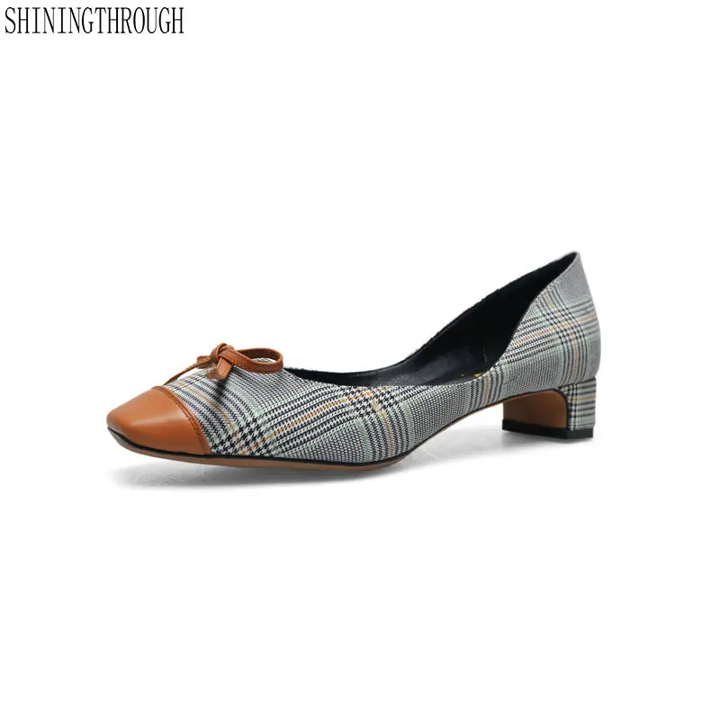 

shoes woman low heels women pumps cow leather new spring summer slip on dress shoes woman large size 43