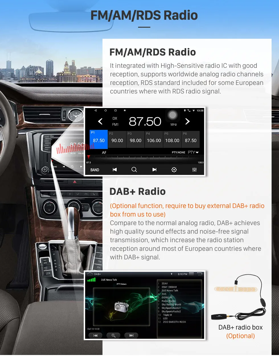 Best Harfey Android 6.0/8.1 9" 2Din Car Radio For 2015 Subaru Forester GPS Navi Touchscreen Multimedia Player Wifi Head Unit DVR 4