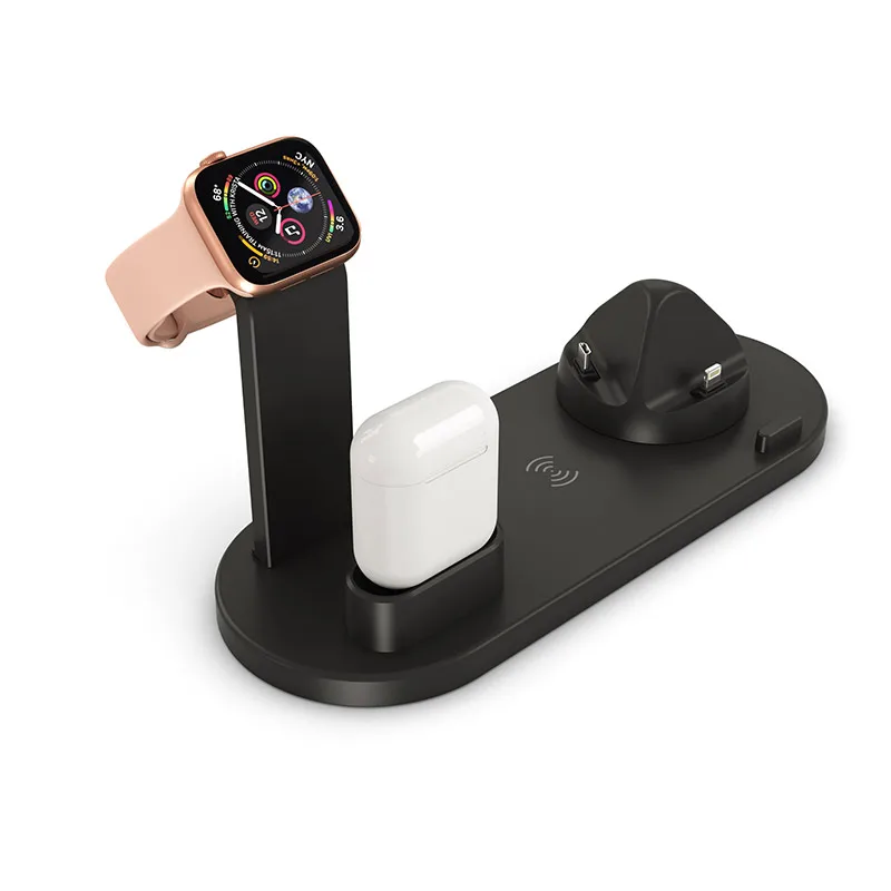 Беспроводной Зарядное устройство подставка для iPhone Apple Watch док-станция для зарядки Зарядное устройство для наручных часов Apple Watch Series 4/3/2/1 iPhone X 8 XS