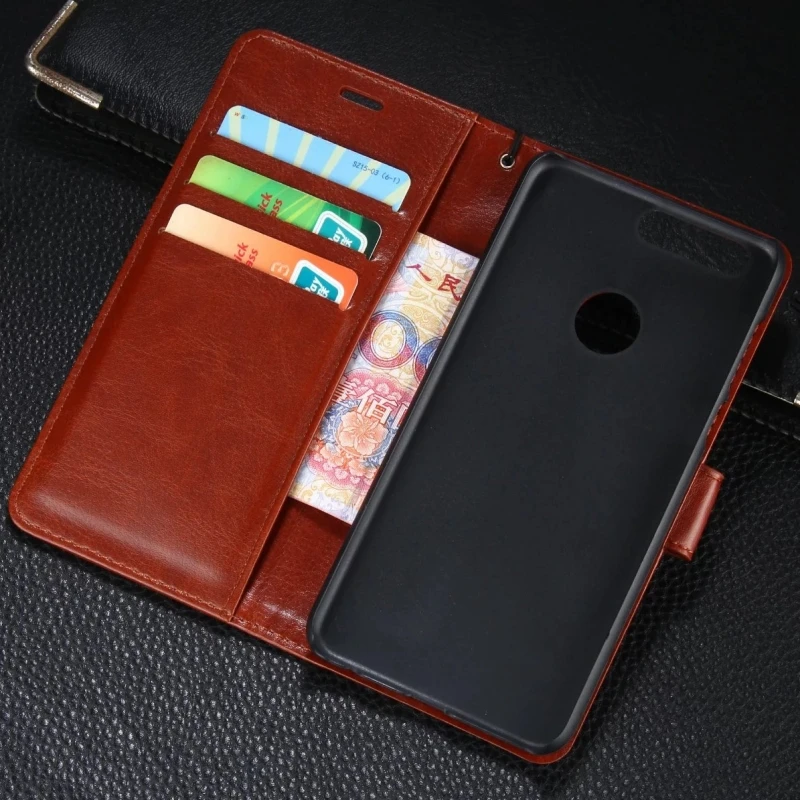 

For Huawei Honor 8 Case Luxury Retro Stand Flip Leather Case For Huawei Honor 8 PU Leather Wallet Case Cover With Card Slot