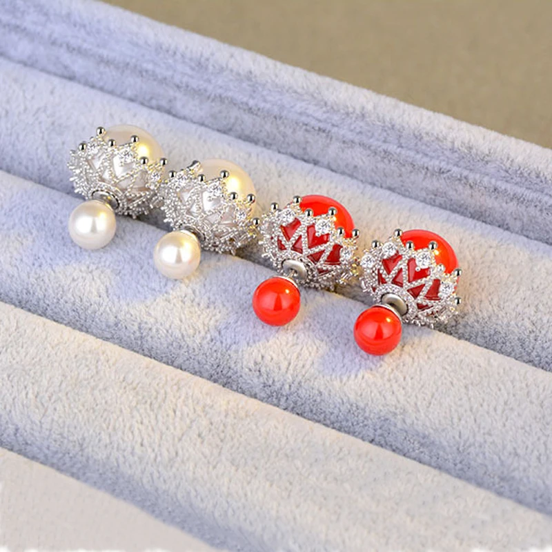 Buy PINKSEE Korea Simulated Pearl Ball Stud Earring