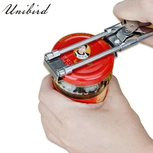 Unibird Ajustável Cap Abridor de Lata de Aço Inoxidável Abridor de Lata Jar Longo Manual de Removedor de Vedação Tampa do Frasco Acessórios de Cozinha Gadget