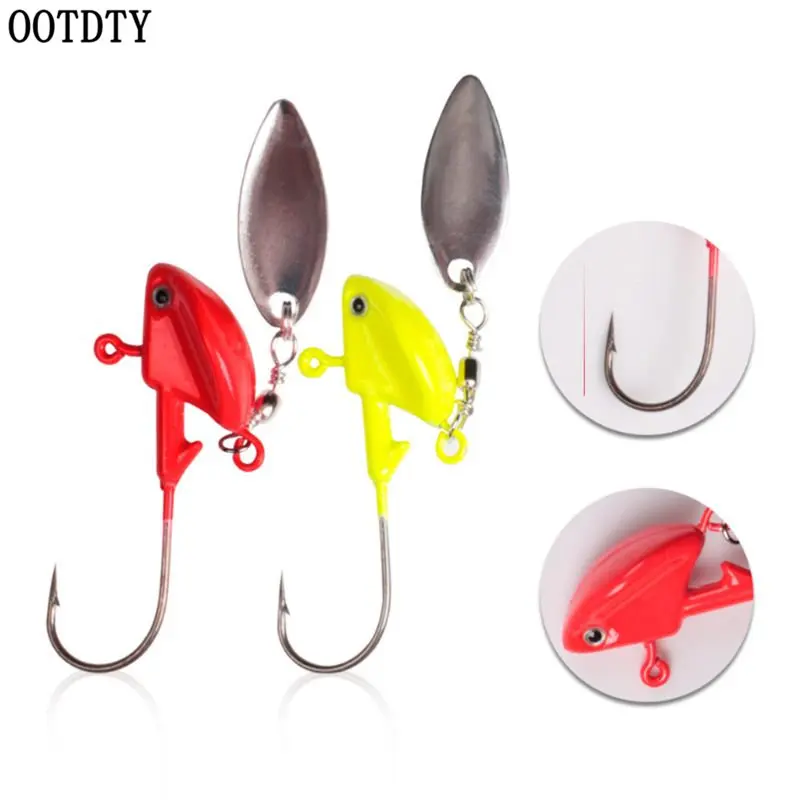 

OOTDTY Fish-type Lead Hook With Rotating Sequins Soft Insect Lithe Bait Special Hooks