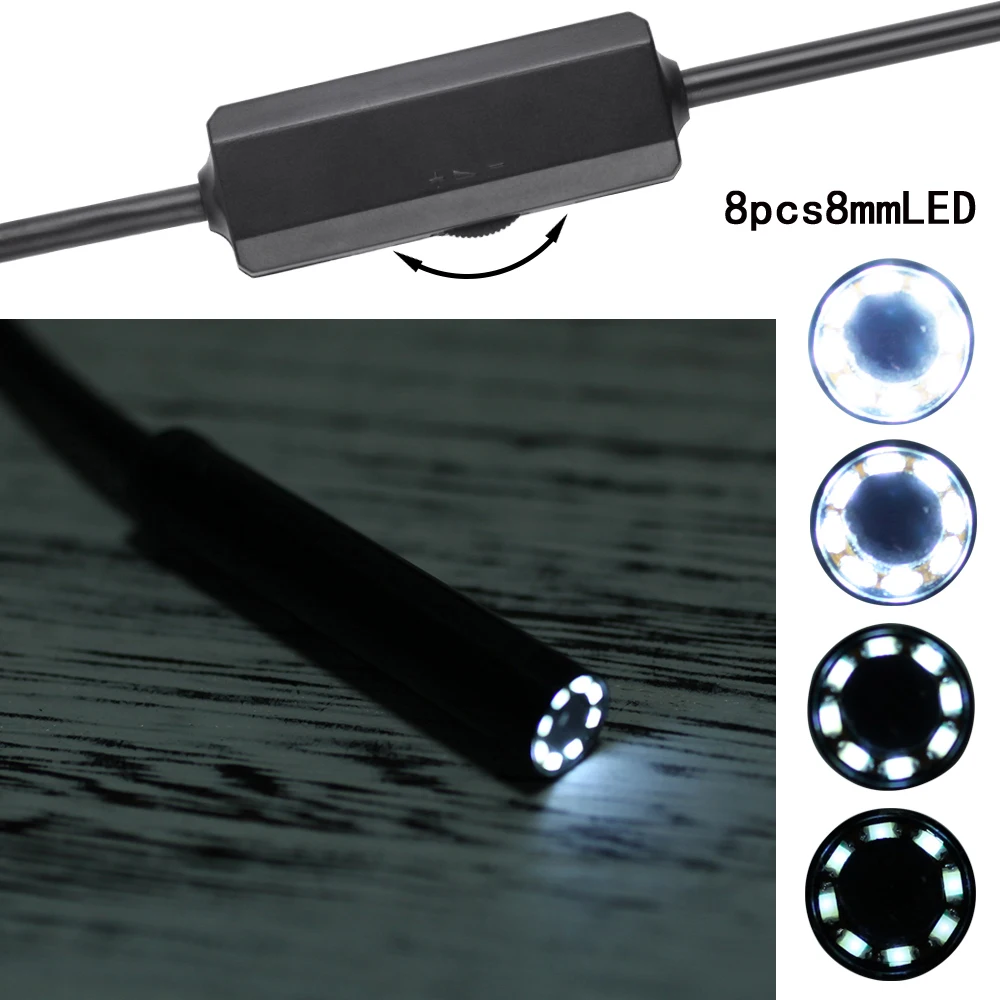  WIFI Endoscope Camera HD 1200P 1-10M Soft Wire IP68 Waterproof Snake Tube Inspection Android ios Wi