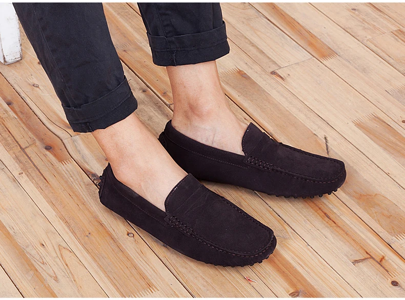 Mens Leather Casual Shoes Men Fashion Loafers Mens Leather Driving Shoes Suede Leather Men Loafers Moccasins Dress Shoe Penny Loafer (20)