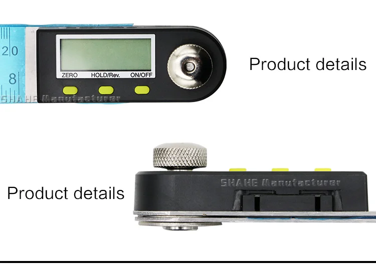 200 мм Цифровой угломер транспортир из нержавеющей стали угловая линейка